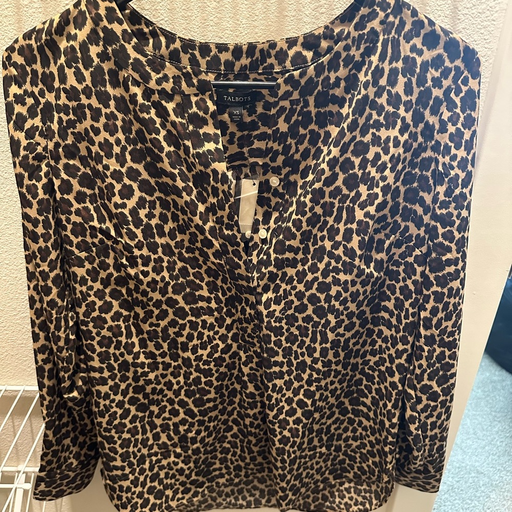 Talbots Leopard Blouse